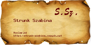 Strunk Szabina névjegykártya